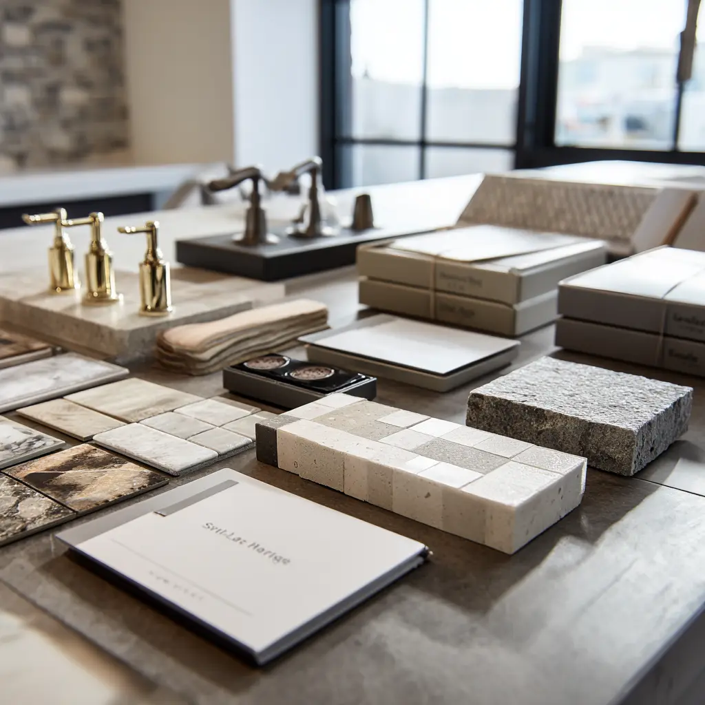 bathroom materials and fixtures selection San Jose