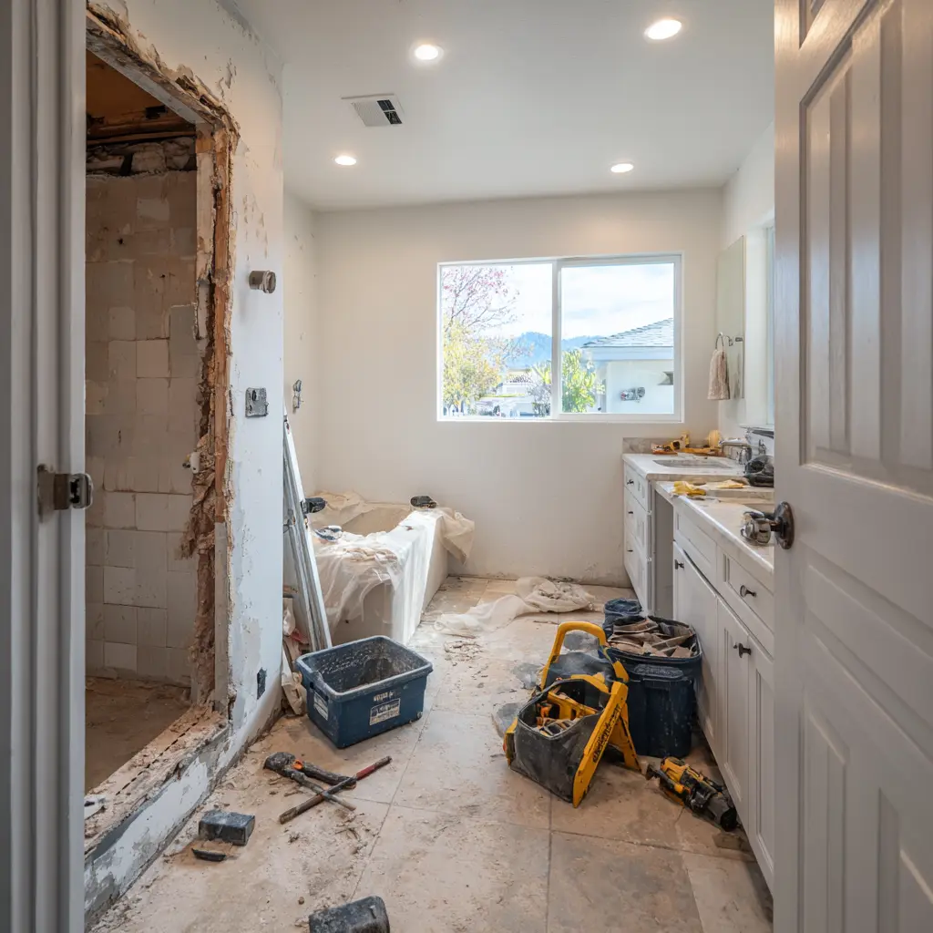 Bathroom remodeling in progress San Jose