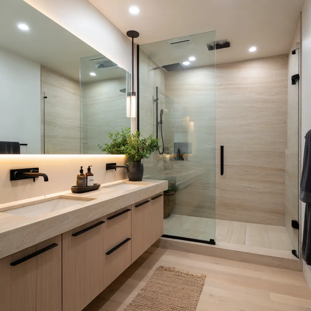 completed bathroom remodel san jose modern design