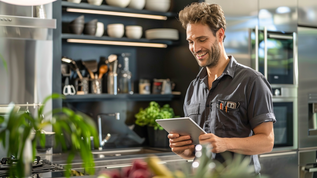 Professional contractor meeting with San Jose homeowner