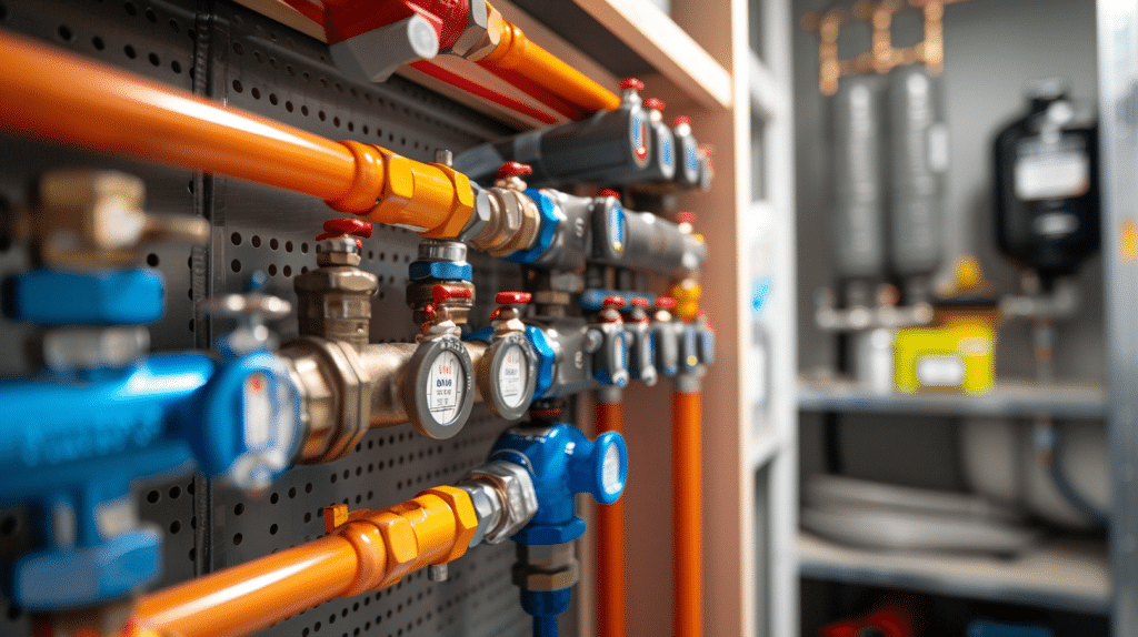 PEX manifold plumbing system in San Jose