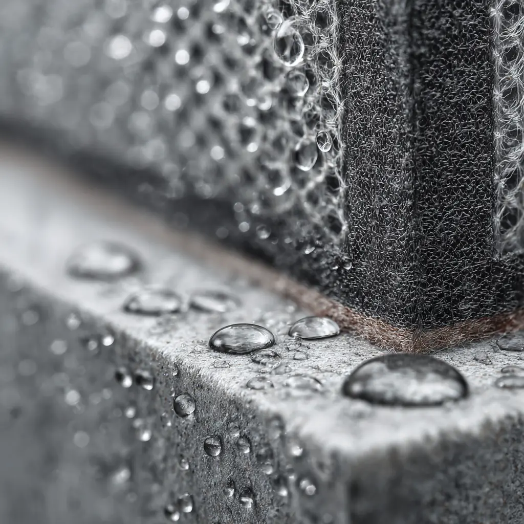 Reinforced inside corner with fabric and liquid membrane